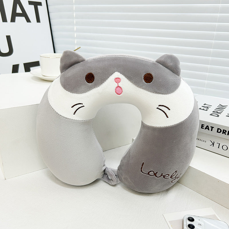Women Kitten Neck Support Pillow Bowlift