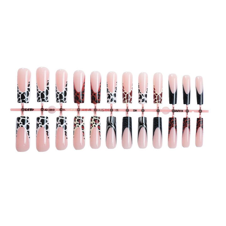 Artistic Patterned Press-On Nail Set Bowlift