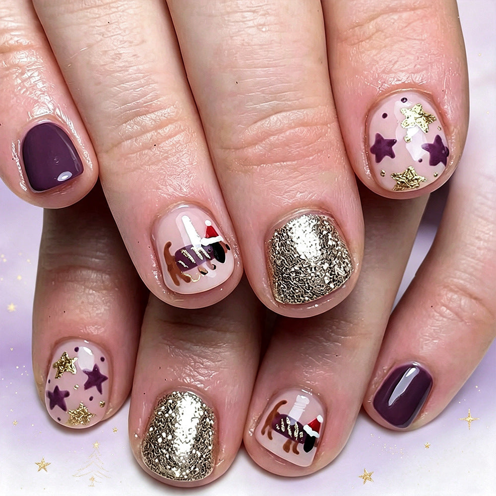 Festive Glitter Nail Art Bowlift