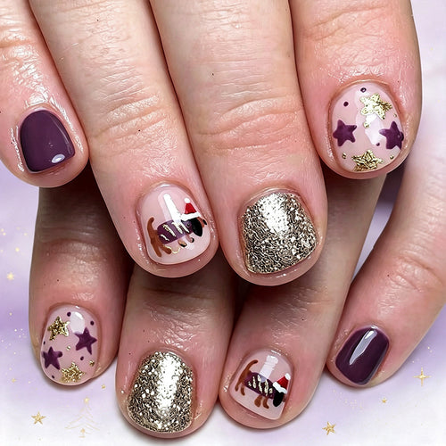 Festive Glitter Nail Art Bowlift