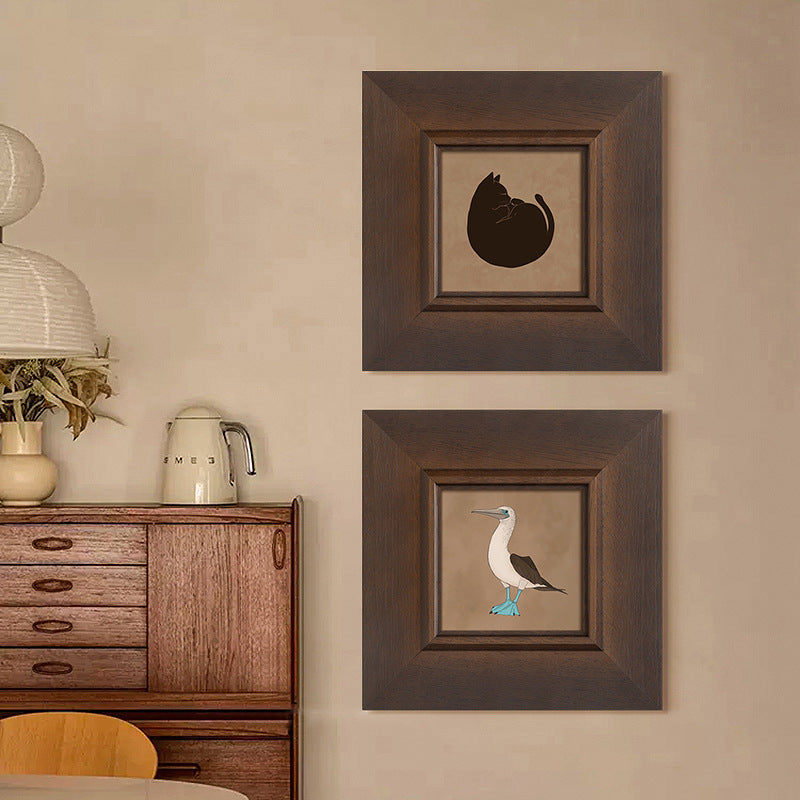 Framed Cat Silhouette Artwork