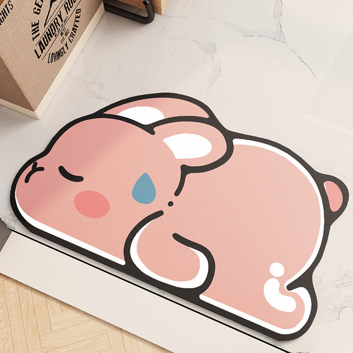 Cute Bunny Door Mat Bowlift