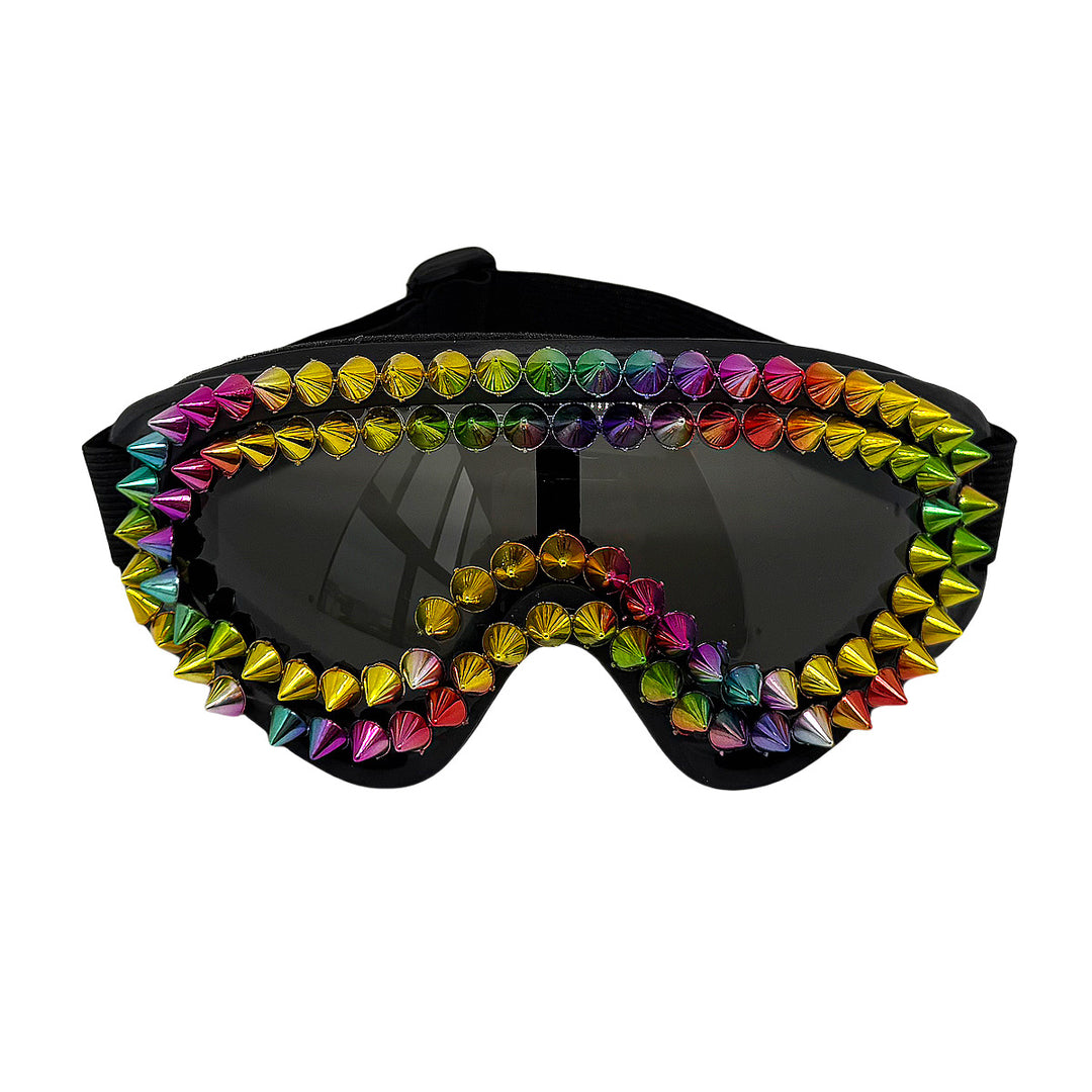 Ladies extravagant ski goggles with colorful studs Bowlift