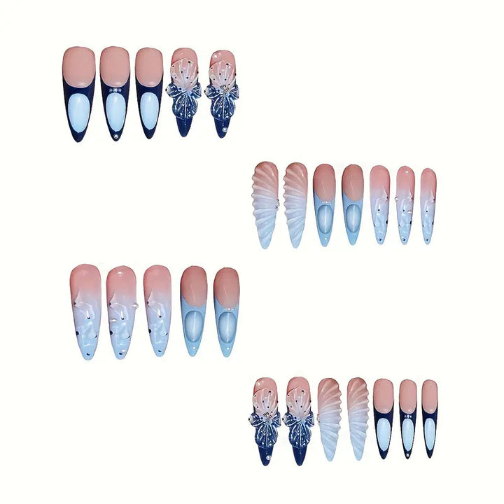 Artistic Butterfly-Inspired Press-On Nails Bowlift