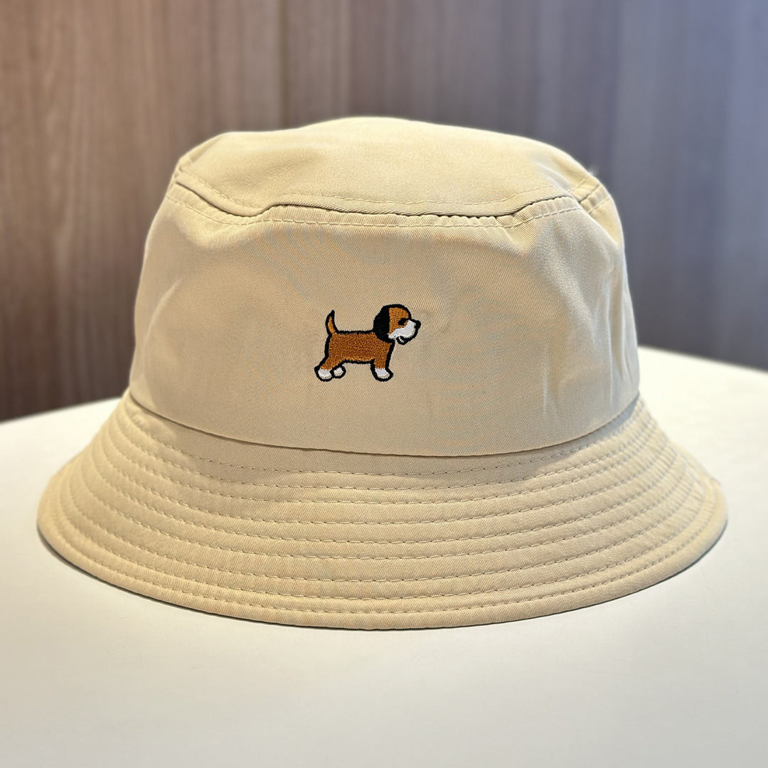 Embroidered Dog-Themed Bucket Hat