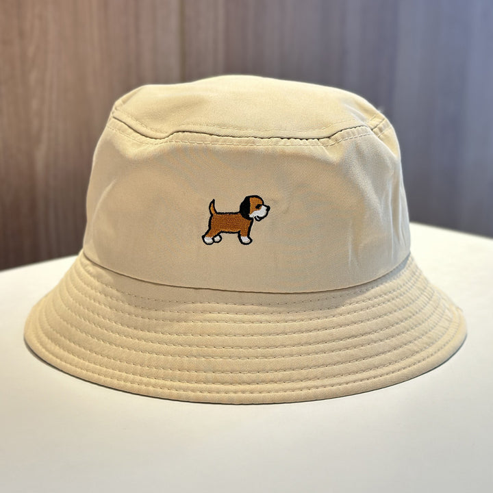 Embroidered Dog-Themed Bucket Hat
