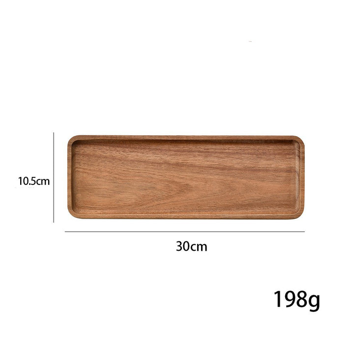 Elegant wooden serving tray with raised edge Bowlift