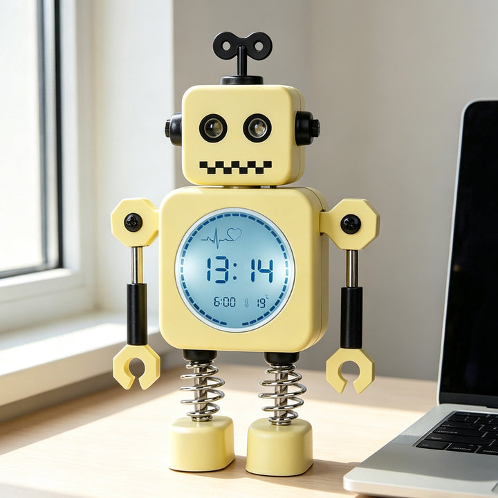 Digital Robot Alarm Clock Bowlift