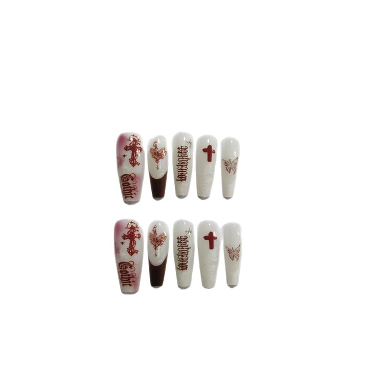 Gothic Themed Press-On Nail Art Bowlift