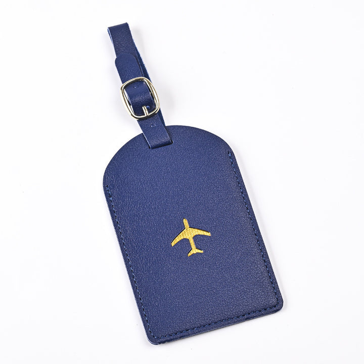 Vegan Leather Embossed Airplane Luggage Tag Bowlift