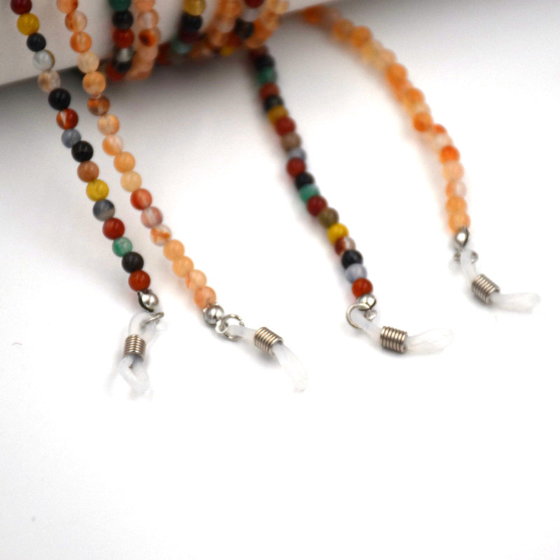 Gemstone Beaded Eyewear Retainer Chain Bowlift