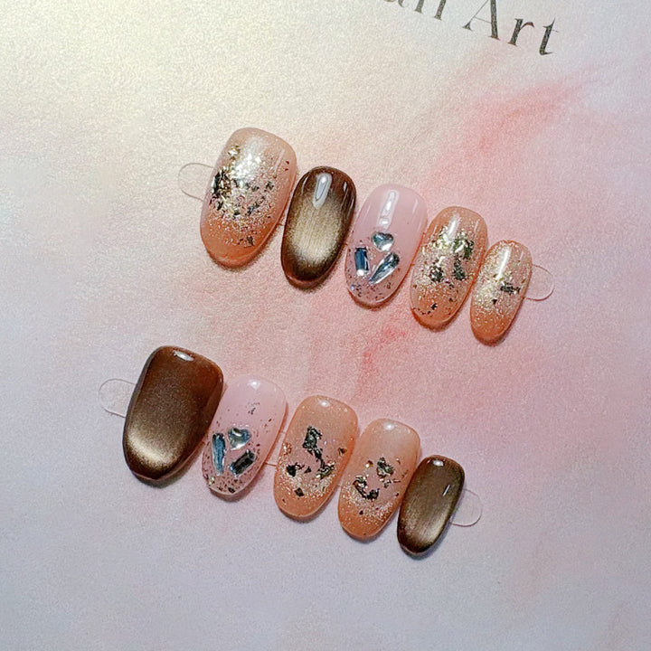 Classic French Tip Press-On Nail Set Bowlift