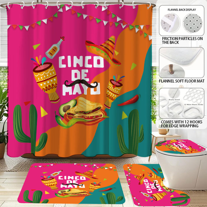 Cinco de Mayo-Themed Complete Bathroom Set Bowlift