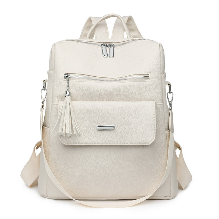 Stylish Multi-Pocket Leather Backpack Bowlift 1788673935