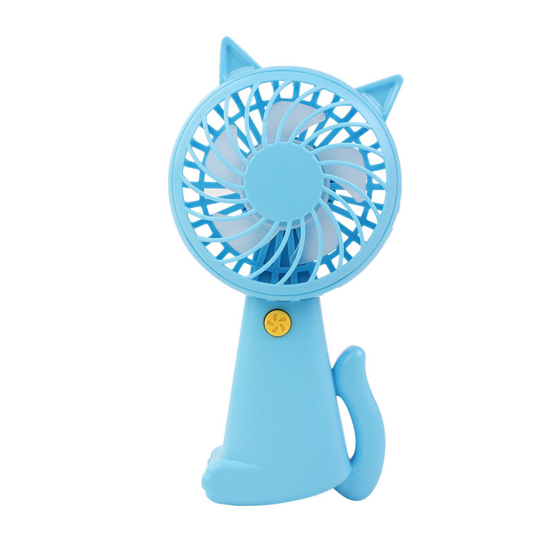 Women's Portable Cat Design Hand Fan Bowlift