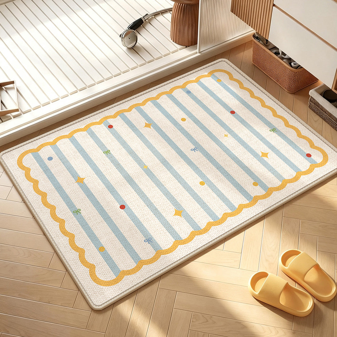 Fun Dot-Patterned Non-Slip Bathroom Mat Bowlift