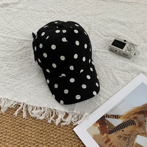 Women's Stylish Polka Dot Baseball Cap Bowlift
