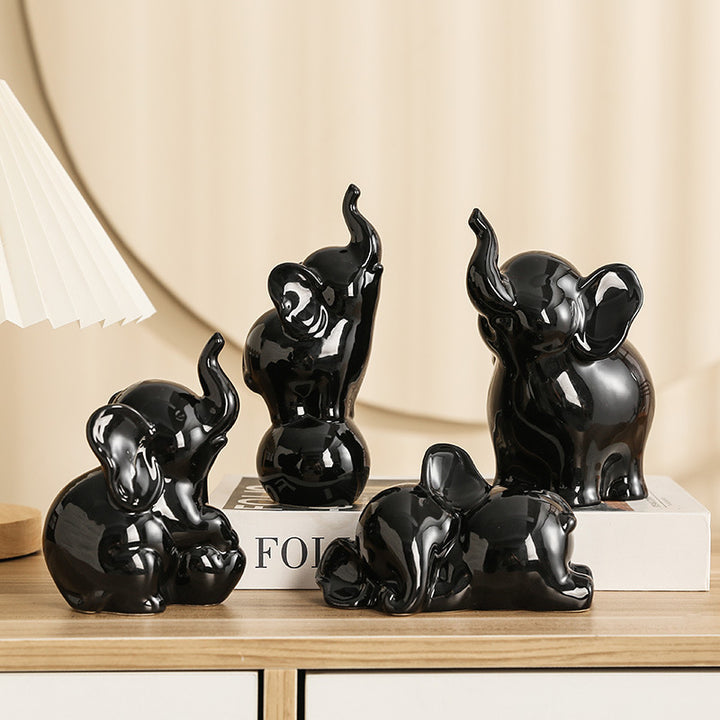 Playful and elegant elephant decorative figure Bowlift