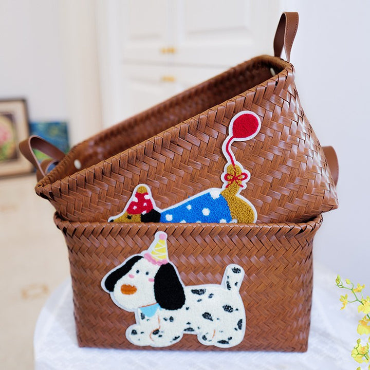 Playful storage basket with animal pattern Bowlift