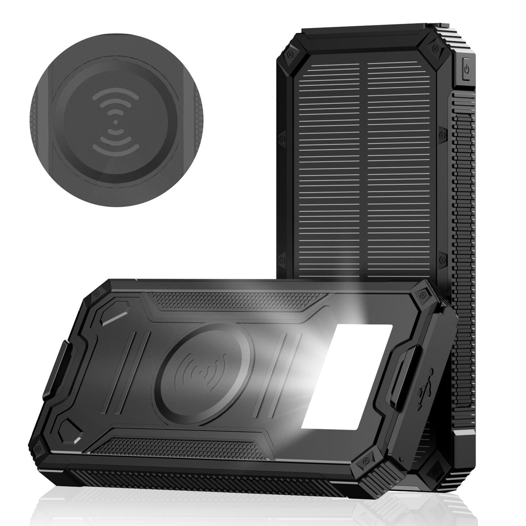 Portable Solar Power Bank with Fast Charging Function and Wireless Charging Adapter Bowlift