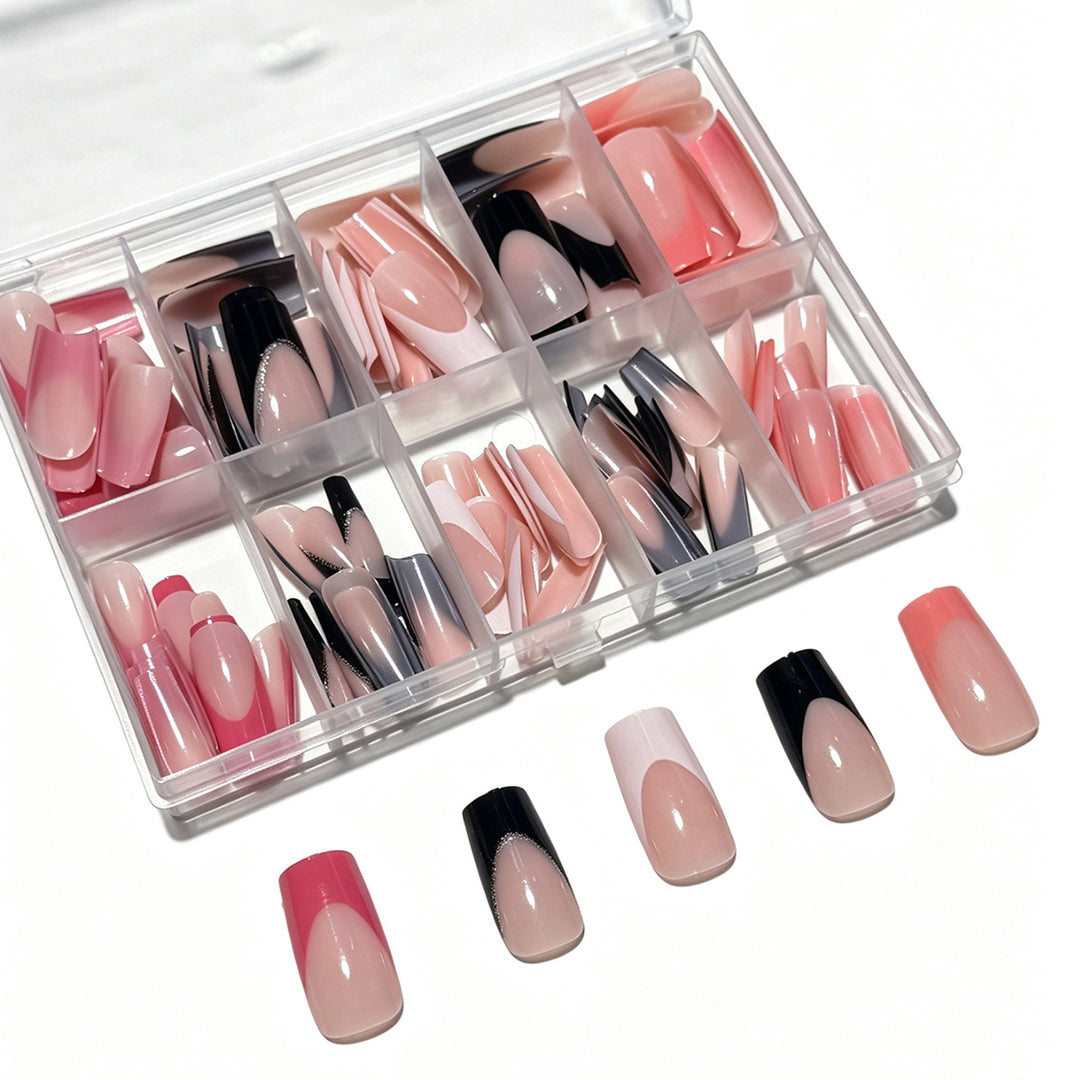 Gradient French Tip Press-On Nail Set Bowlift