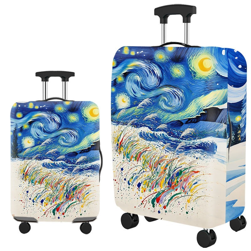 Artistic Cat-Themed Hard Shell Suitcase Bowlift