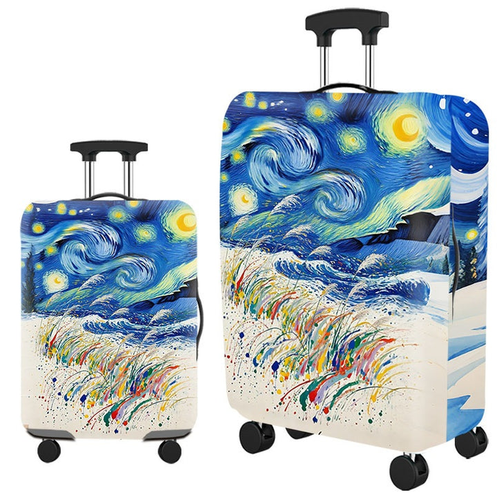 Artistic Cat-Themed Hard Shell Suitcase Bowlift