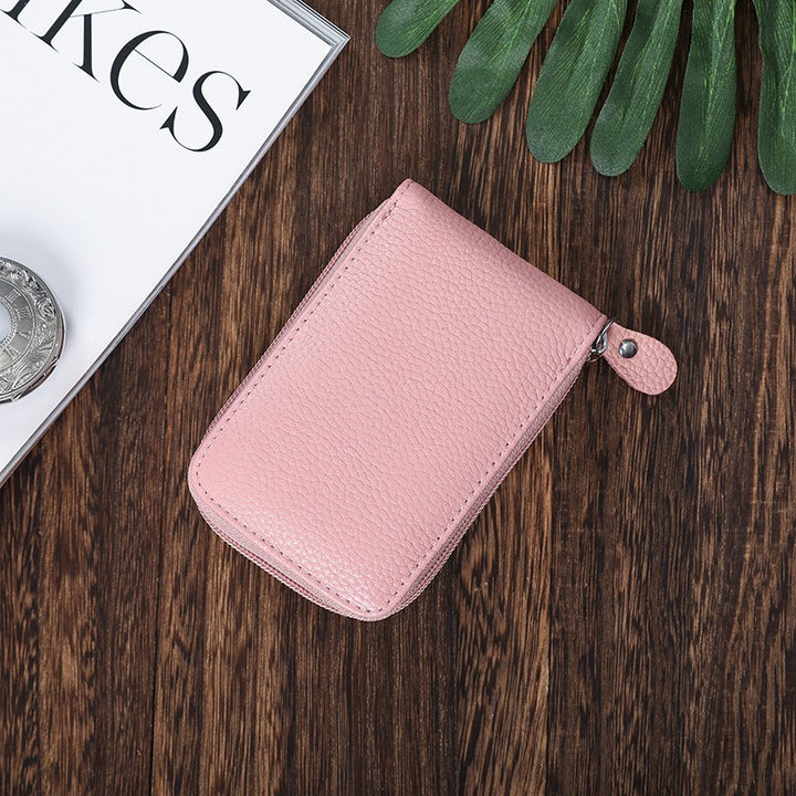 Textured Leather Zip Pouch