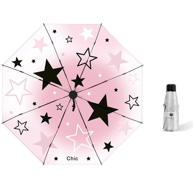 Women's compact umbrella with unique design Bowlift