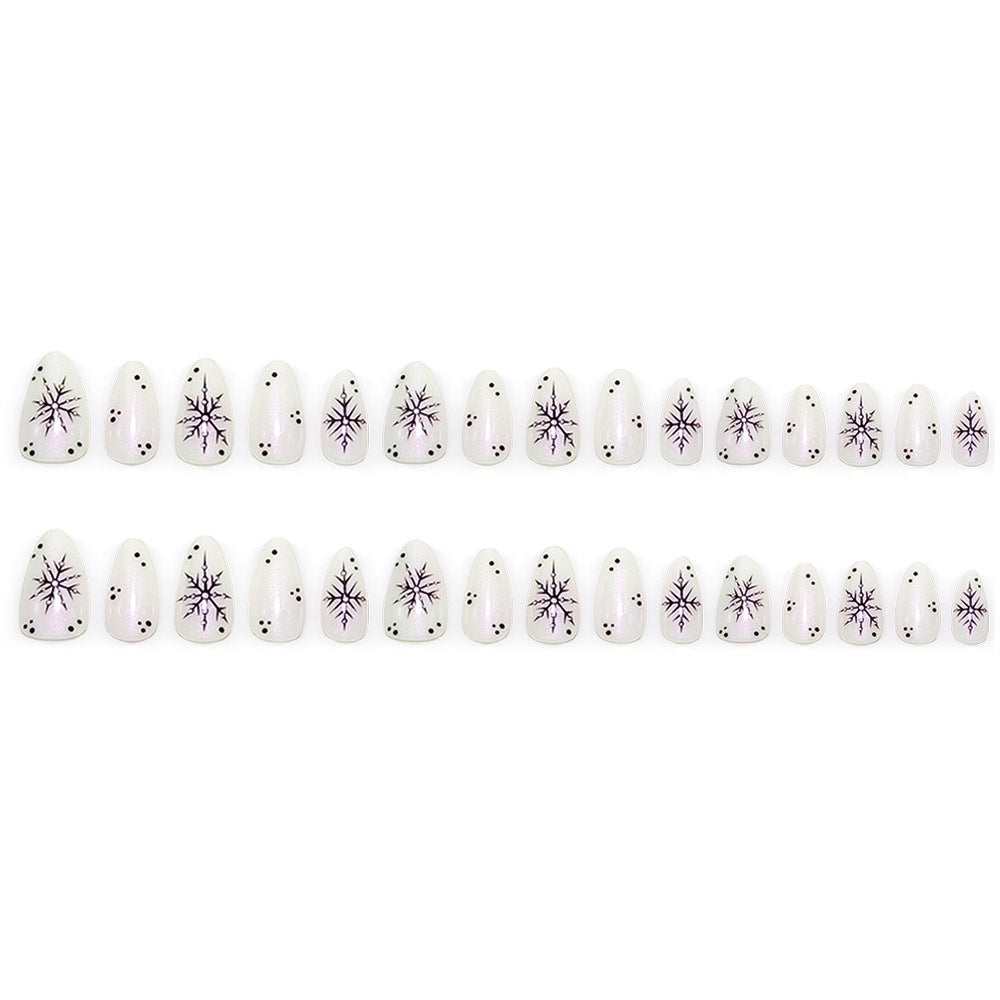 Creative Art Nails with Elegant Snowflake Design Bowlift