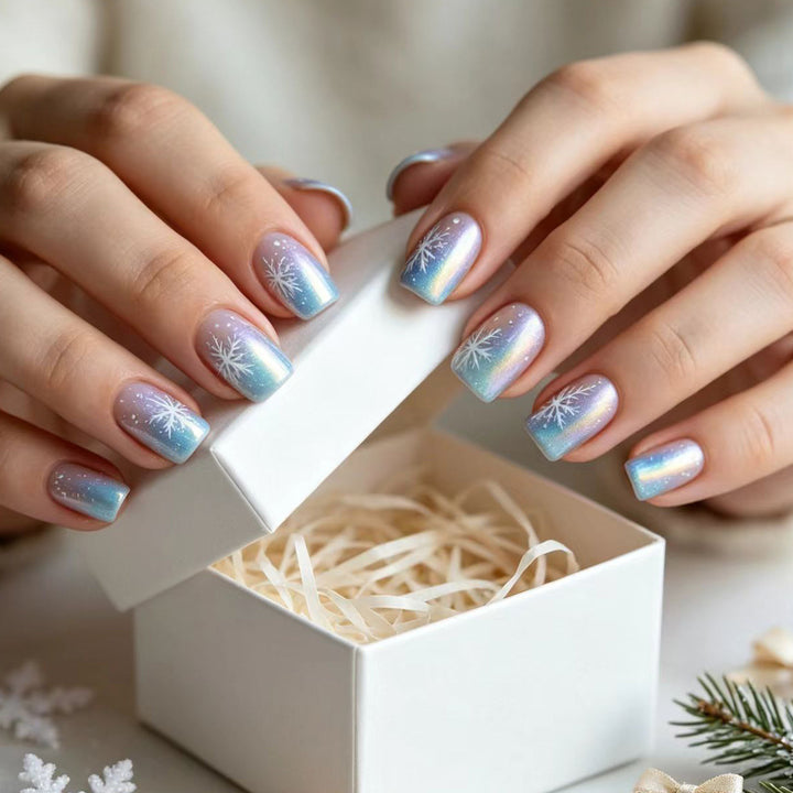 Artistic Winter Wonderland Nail Art Bowlift