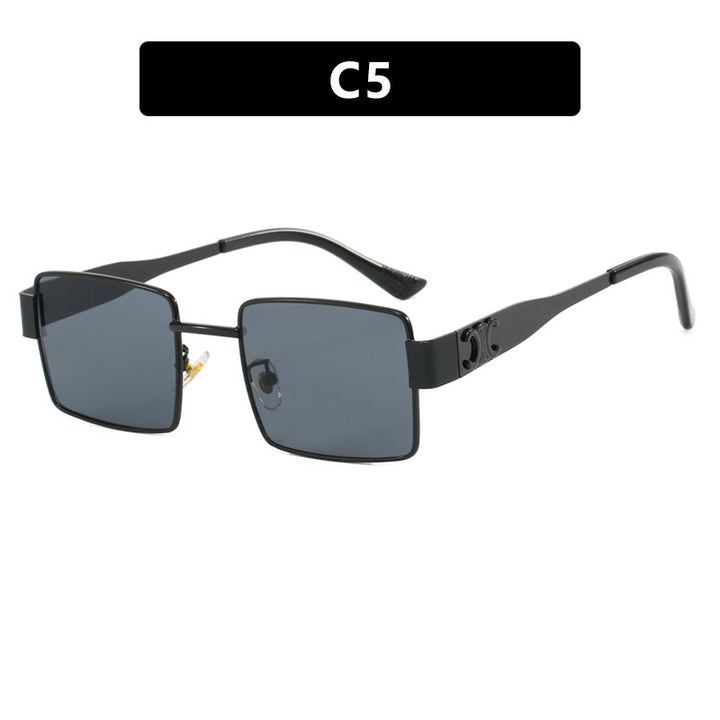 Women's fashionable rectangular sunglasses with high-quality metal frame and polarized lenses Bowlift