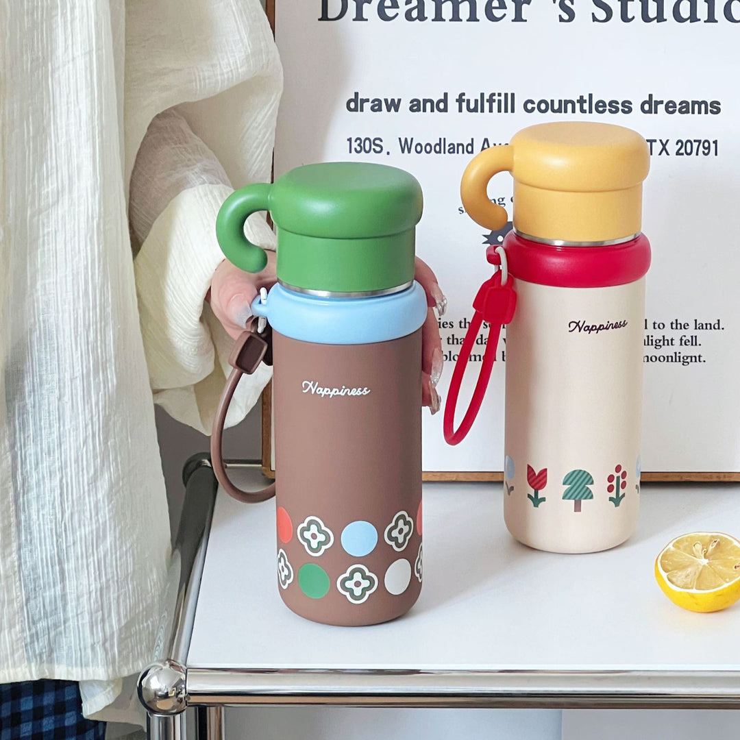 Women's Insulated Drinking Container with Cheerful Design Bowlift