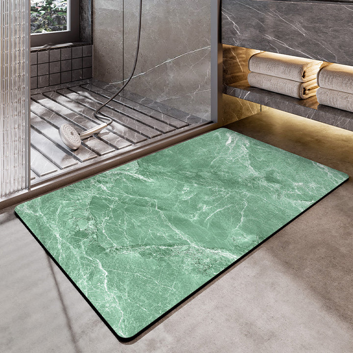 Unisex Marble Pattern Bath Mat Bowlift