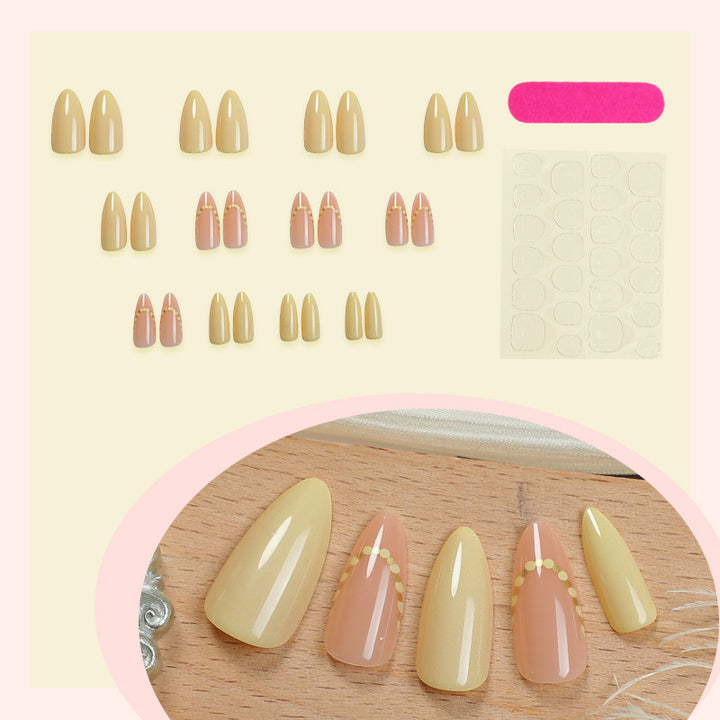 Elegant Natural Finish Press-On Nail Set Bowlift