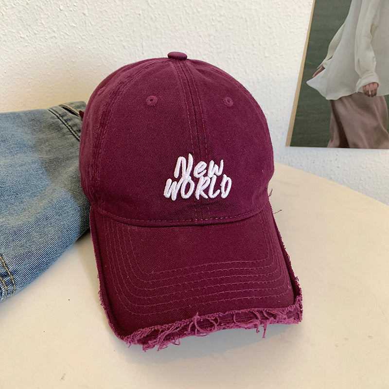 Unisex Distressed Signature Baseball Cap Bowlift