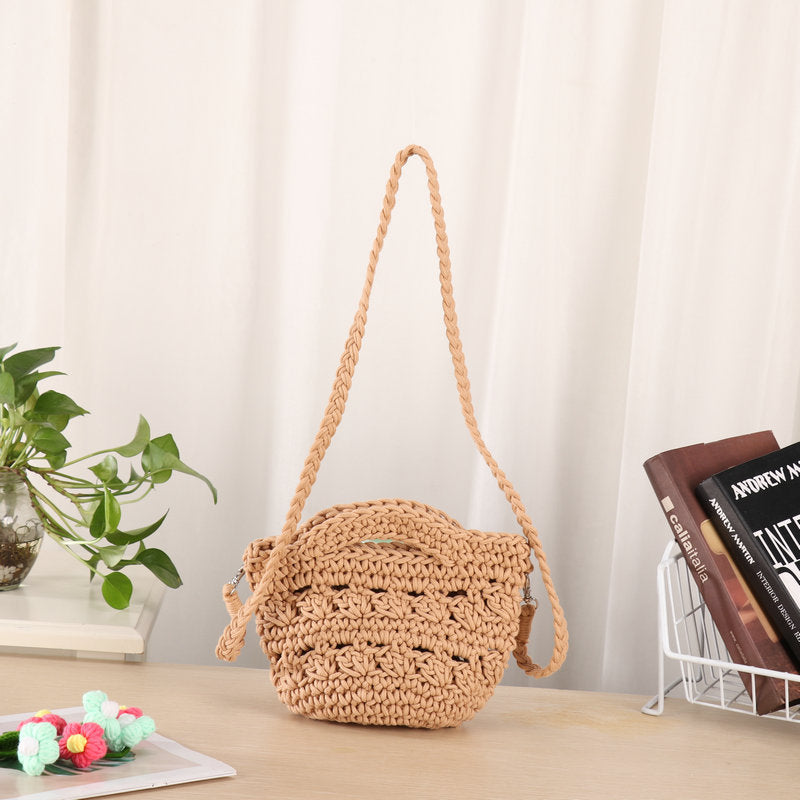 Handcrafted shoulder bag with unique knit design Bowlift