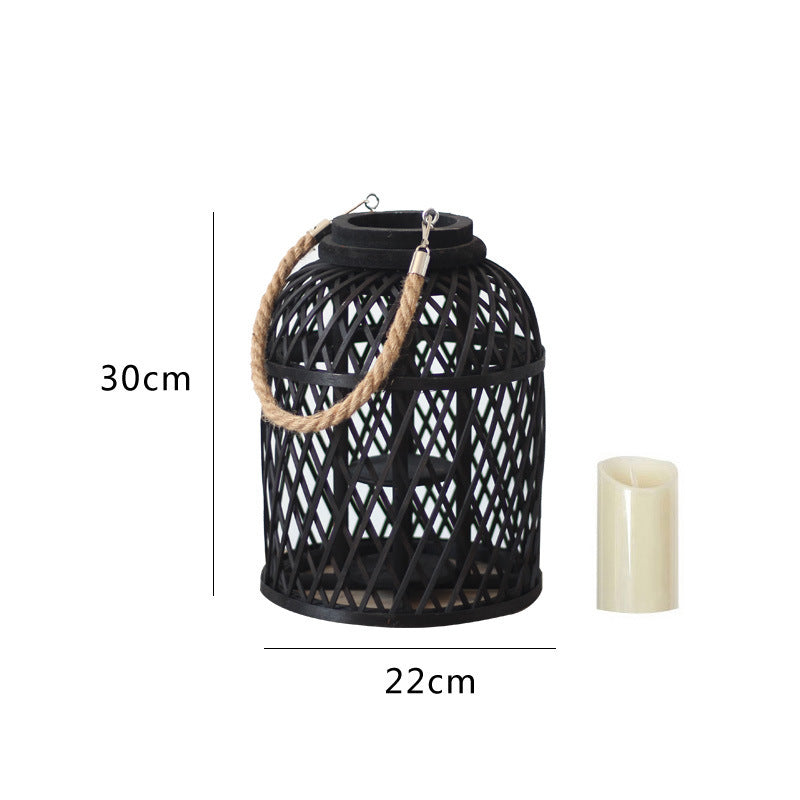 Decorative lantern made of braided material Bowlift