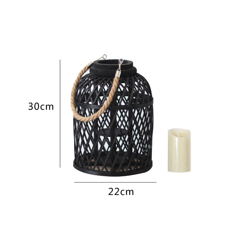 Decorative lantern made of braided material Bowlift