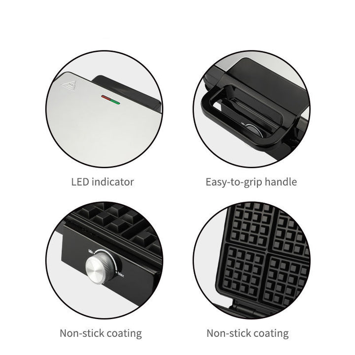Modern Electric Waffle Maker with Non-Stick Plates Bowlift
