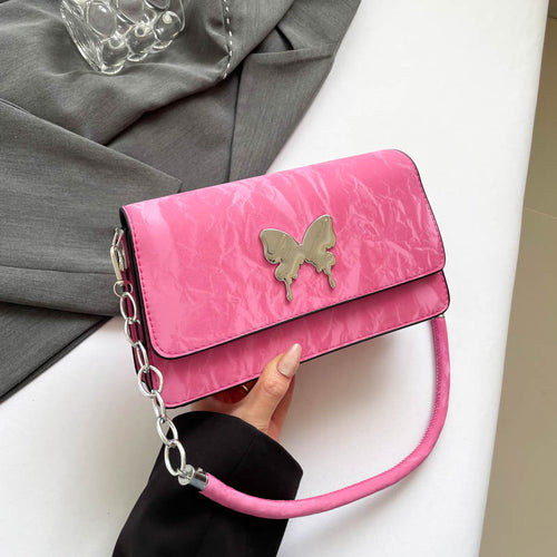 WoChic Designer Handbag with Butterfly Accent Bowlift