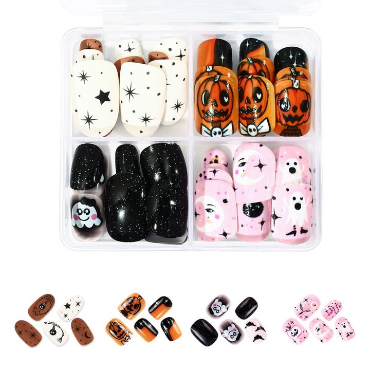 Themed Halloween Press-On Nail Art Set Bowlift