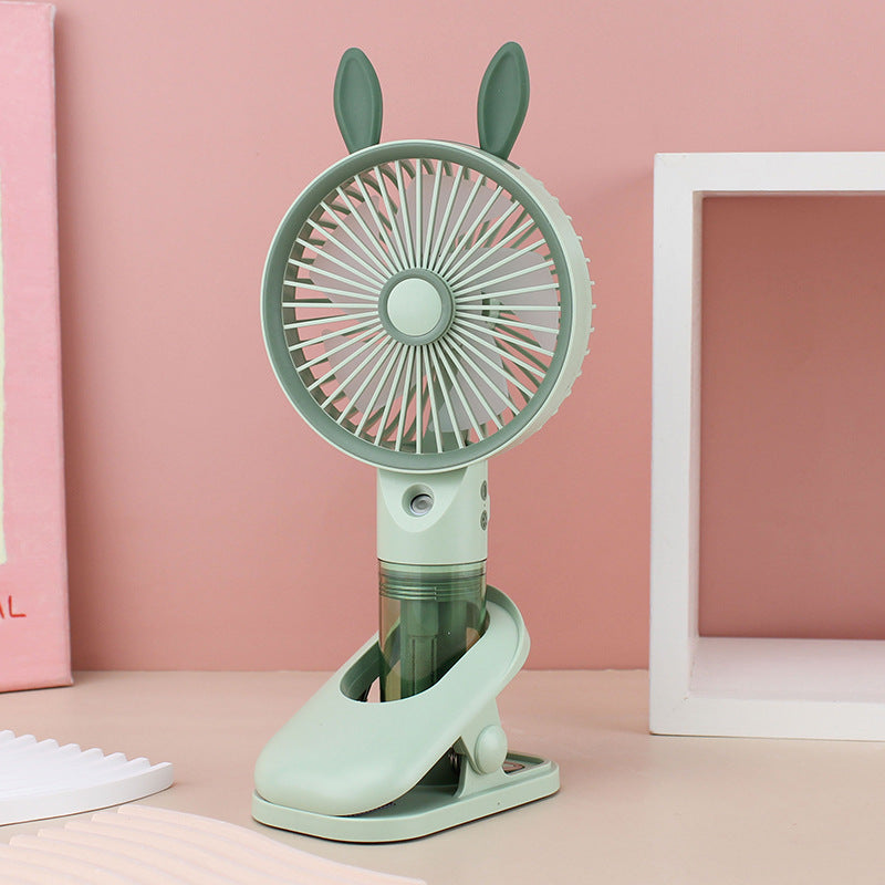 Women Portable Mini Fan with Spray Function Bowlift