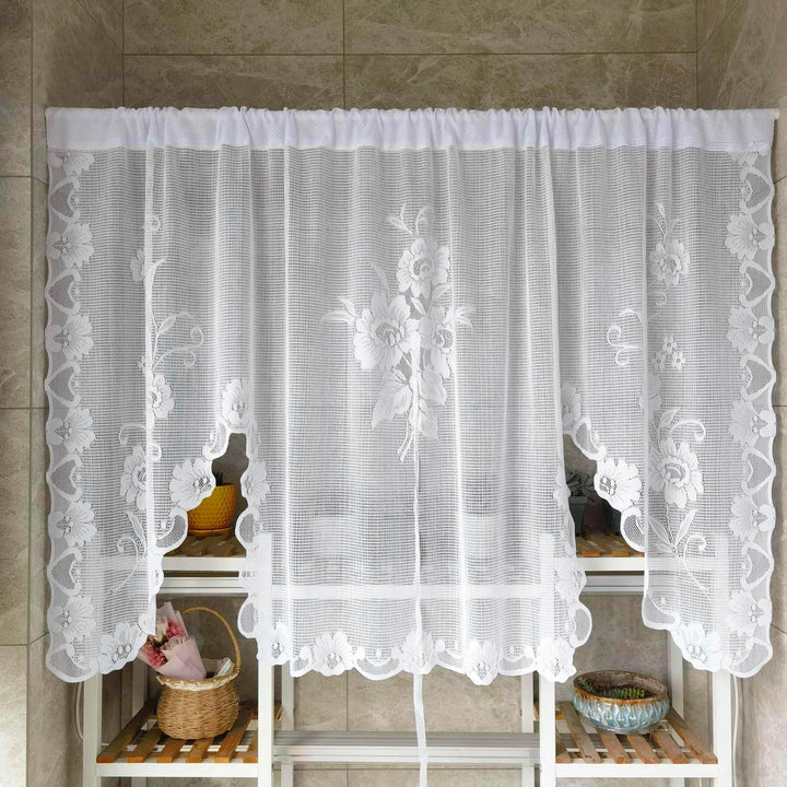 Floral Lace Sheer Window Curtain