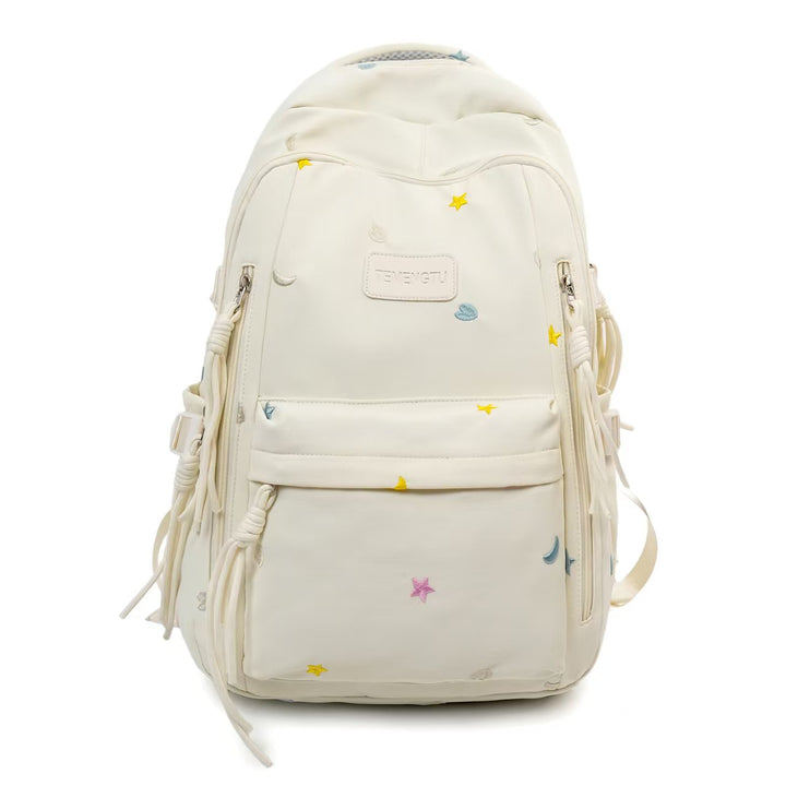 Multi-Pocket Embroidered Backpack Bowlift