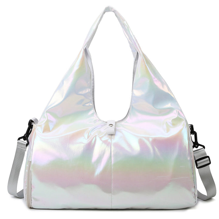 Iridescent Multi-Pocket Travel Tote Bag Bowlift