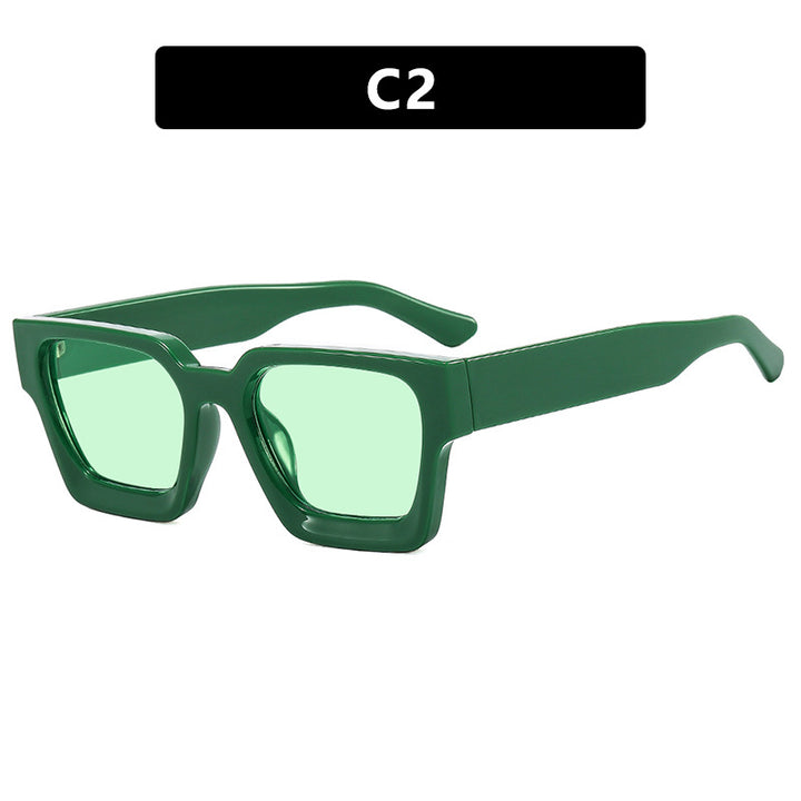 Ladies fashionable square sunglasses with sturdy frame and yellow lenses Bowlift