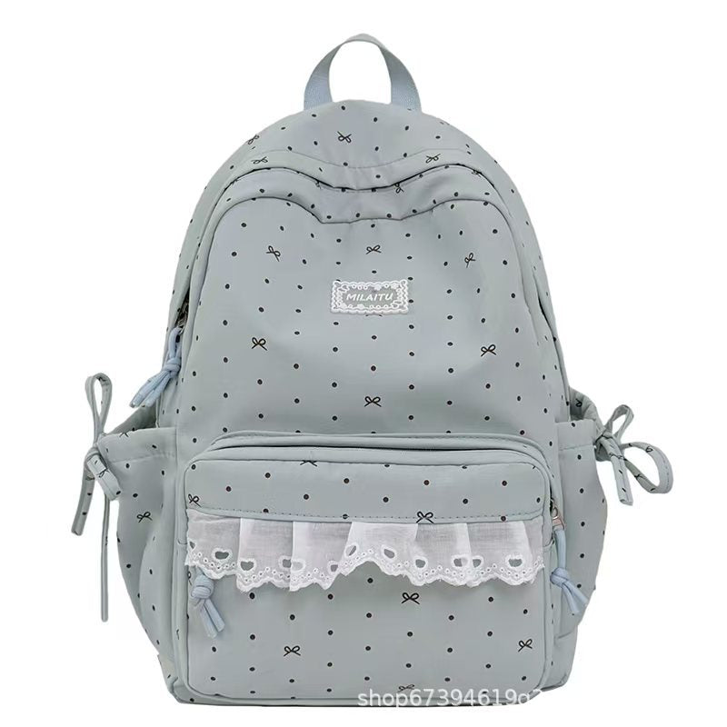 Decorative Ruffled Backpack Bowlift