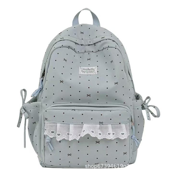 Decorative Ruffled Backpack Bowlift