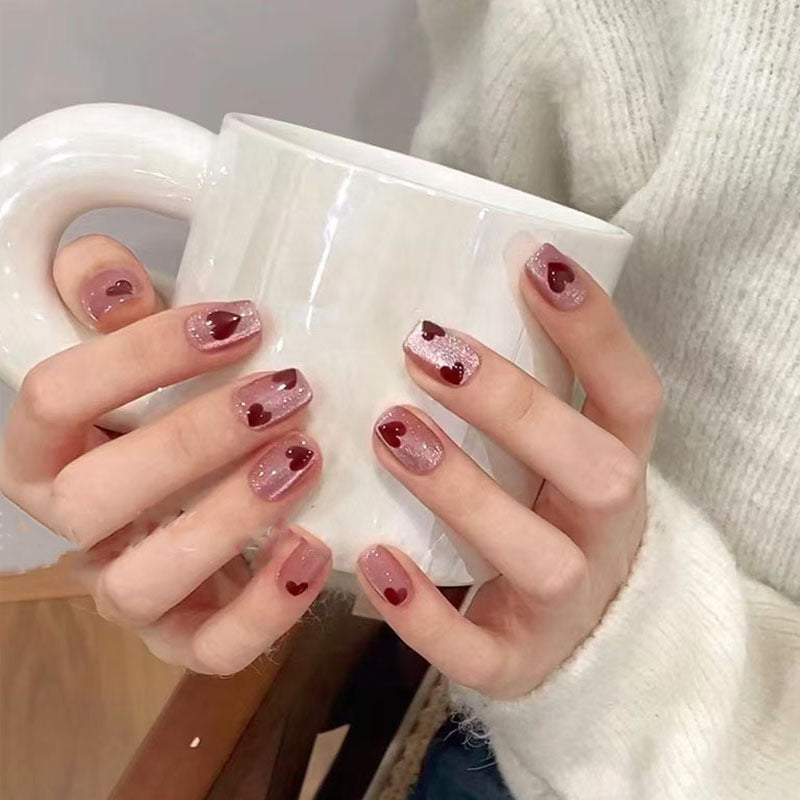 Elegant French Tip Press-On Nail Set Bowlift